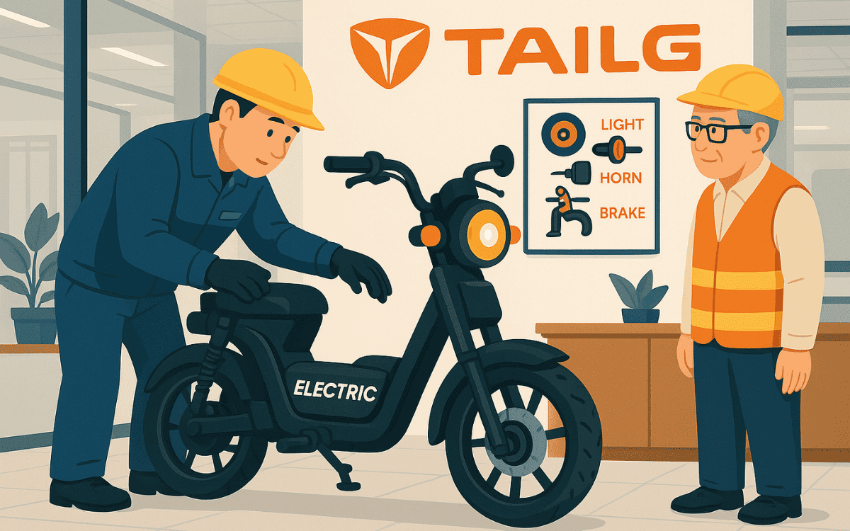 Đi xe điện Tailg an toàn 